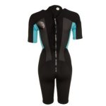back view SaltRock - Womens 3/2mm Core Shortie Wetsuit - Turquoise