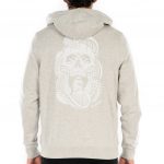 Saltrock - No Mercy - Mens Zip Hoodie - Grey Back Detail