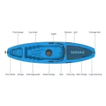 Skip jac sit on kayak blue details